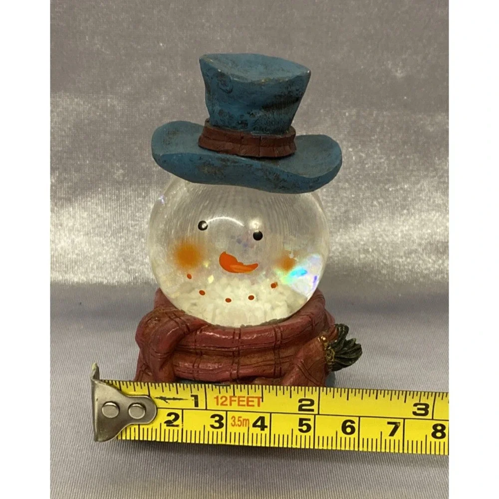 Christmas Snow Man With Blue Hat Water Snow -ball Globe- 3